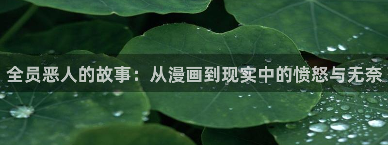 韩漫漫画大全最新章节：全员恶人的故事：从漫画到现实中的愤怒与无奈配图
